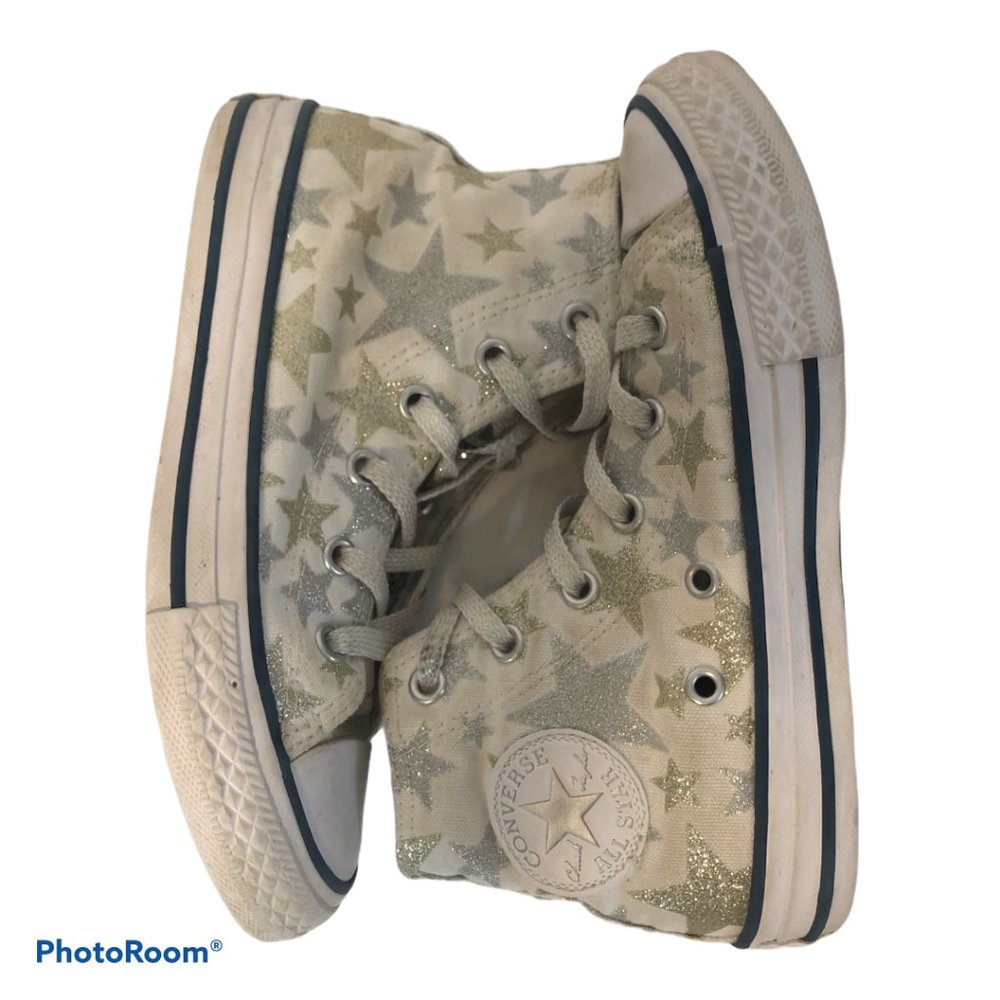 CONVERSE Kids Glitter Stars High Tops 13 - Picture 3 of 7